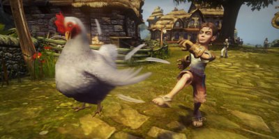 Fable kicking chickens